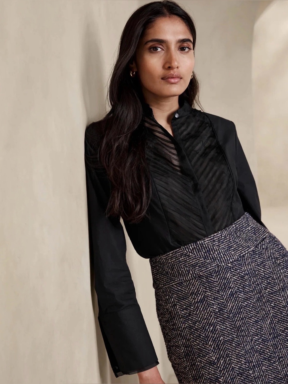 Banana Republic Josefa Tuxedo Shirt